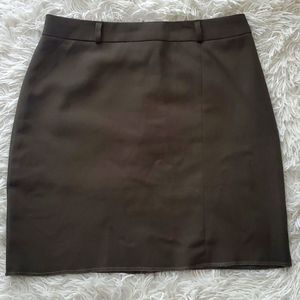 Olive green mini skirt